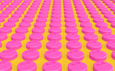 Tablets in rows Tablets in rows