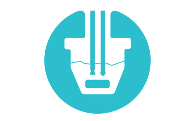 Karl Fischer Technique A bright turquoise circular icon featuring a white graphic of a laboratory titration vessel commonly used in Karl Fischer titration. The vessel has a wide top with three narrow vertical tubes entering it from above, symbolizing reagent and sample inlets along with a sensor or electrode. Inside the vessel, a wavy horizontal line represents the liquid level, indicating the presence of the titration medium. A rectangular shape at the bottom of the vessel likely symbolizes a stirrer or an electrode.