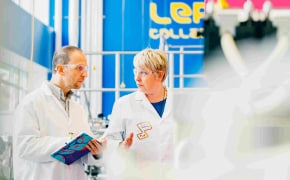Process Development Scientists in a Lab A photo showing process development scientists in a lab