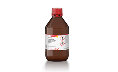 A detailed illustration of a Acetonitrile chemical bottle with clear labeling, including hazard symbols and safety instructions, placed against a white background.