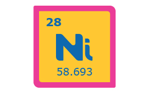 Nickel Periodic Table Symbol 镍的元素周期表符号