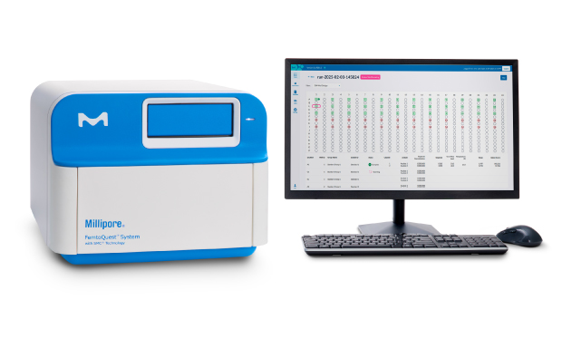 FemtoQuest™ system with SMC® technology FemtoQuest™ instrument, beside provided computer system, using SMC® immunoassay platform.