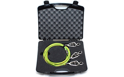 Antistatic set with 3 cables in suitcase