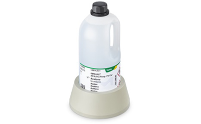 Safety stand for 2.5l HDPE bottles