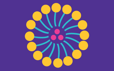 Micelle on purple background