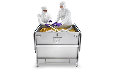 Mobius® 3D Bag Assembly in 3D Large Liquid Transport Bin