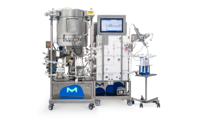 Tangential Flow Filtration (TFF) System for Bioprocessing Tangential flow filtration system with integrated control interface, filtration components, and process equipment for bioprocessing applications.