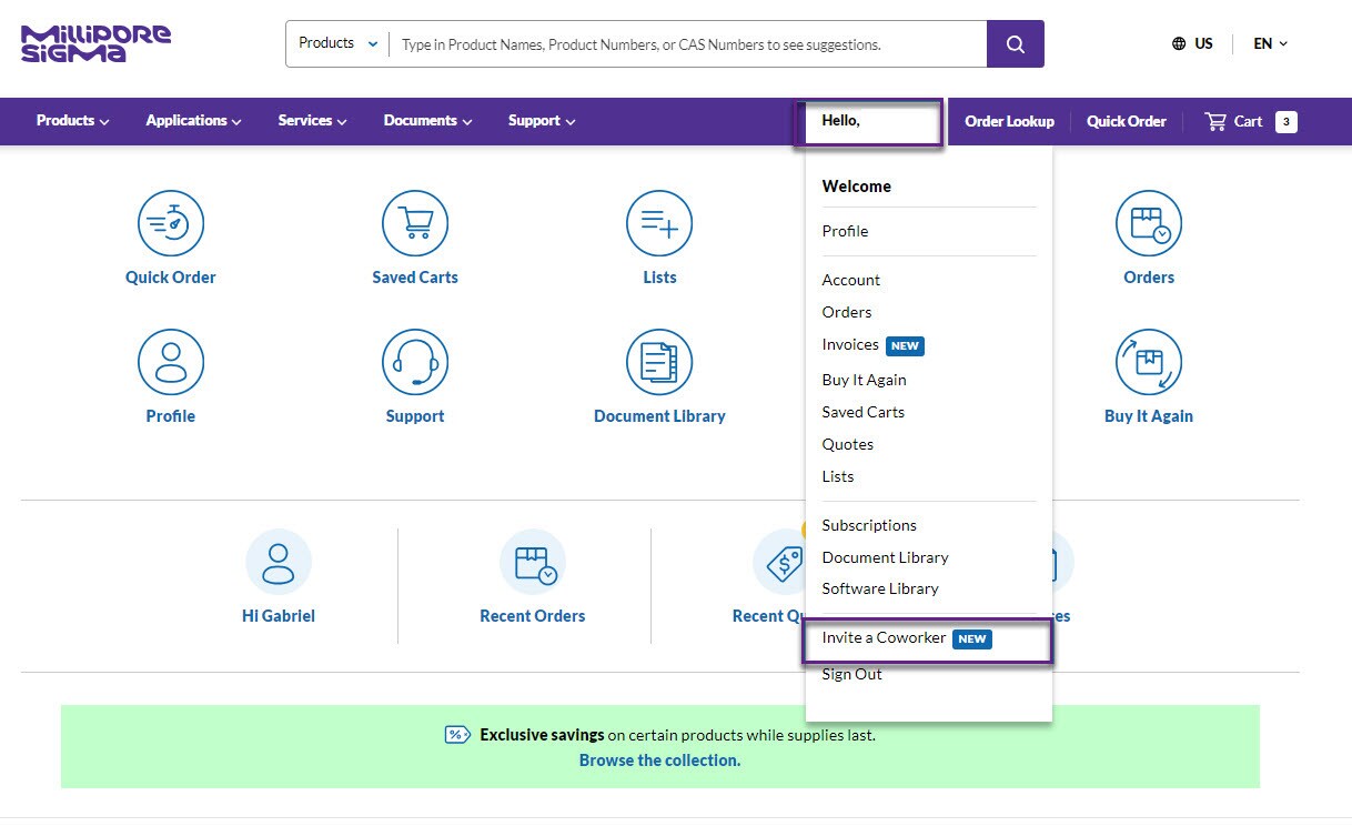Invite a Coworker Step 1 The new "Lists Bulk Upload" feature where you can upload items quickly and easily, instead of manually entering them.