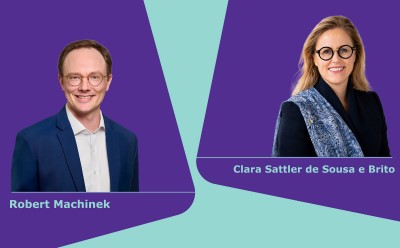 Headshots of Clara Sattler de Sousa e Brito and Robert Machinek