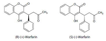 Structures of warfarin enantiomers Figure 1. Structures of Warfarin<sup>™</sup> Enantiomers