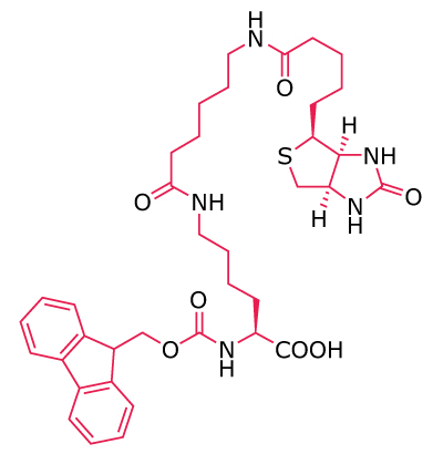 Chemical structure of a biotin‑based linker featuring a reactive carboxyl group for biomolecule conjugation.
