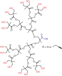 image of a generation 4 bis-MPA dendron image of a generation 4 bis-MPA dendron