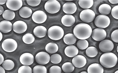 Carboxen® synthetic carbon particles A schematic drawing of Carboxen® synthetic carbon particles