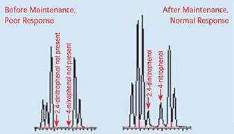 Chromatography Problems with a Dirty Liner Chromatography Problems with a Dirty Liner