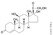 A molecular structure diagram of hydrocortisone, showing its chemical composition with labeled functional groups, including hydroxyl (OH) and carbonyl (C=O) groups, represented in a clear, organized layout. A molecular structure diagram of hydrocortisone, showing its chemical composition with labeled functional groups, including hydroxyl (OH) and carbonyl (C=O) groups, represented in a clear, organized layout.