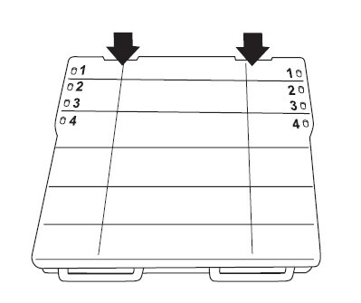 Seal lid by gently pressing down in designated areas until a clicking sound is heard Seal lid by gently pressing down in designated areas until a clicking sound is heard