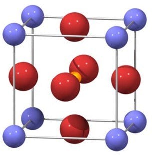 具有如图所示ABX3晶体结构的无机钙钛矿通过固态方法制备，拥有出众的特性。