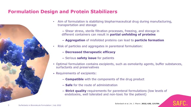 Discover Excipients to Stabilize your Biomolecule Formulation Using a Surfactant
