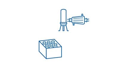 Final Sterile Filtration & Filling is the last step in the product process and consists of three elements, gas filters, barrier filters, and test tubes. Final Sterile Filtration & Filling is the last step in the product process and consists of three elements, gas filters, barrier filters, and test tubes.