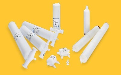 Selection of Milligard® PES Filters Selection of white capsule and cartridge filters (Milligard® PES) in ten different sizes