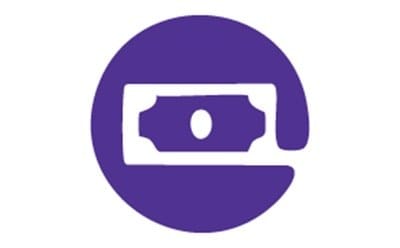 A purple circle with a white dollar bill symbol, representing hassle-free payment solutions.