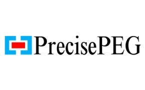 PrecisePEG logo features bold typography with the name 'PrecisePEG' prominently displayed. 
