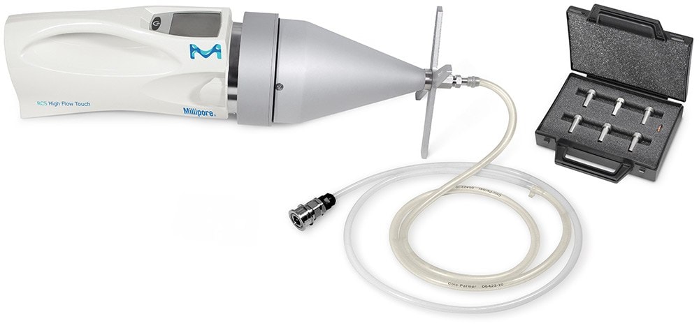 RCS® high Flow Touch hand-held microbial air sampler for ambient air and compressed gases