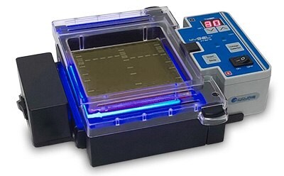 Product photo showing a gel electrophoresis system.