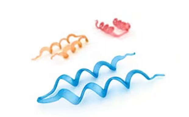 Recombinant/Fusion Tag Protein Purification An illustration featuring three different types of helical structures against a white background.