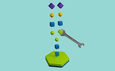 N-glycan structure with a wrench attached. Glycobiology profiling tools to support glycoprotein analysis, prep, modification and other glycobiology workflow needs.