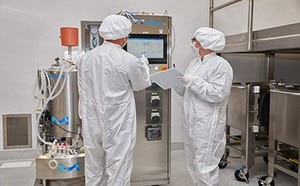 scientists in a manufacturing facility