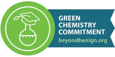 Illustration of a periodic table element labeled “Green Chemistry” highlighting the importance of green practices in chemistry education.