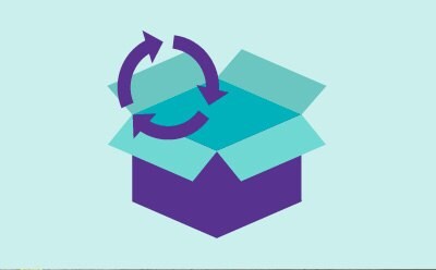SAVE Pillar 图标：带有圆圈箭头的开放式方框，代表圆形设计原则的应用。