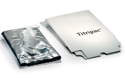 A picture of compressed Titripac® packet components ready for efficient disposal.