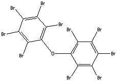 Decabromodiphenyl ether. Flame retardant still permitted under current EU regulations.