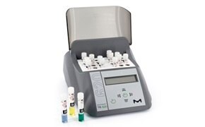 Laboratory thermoreactor used to heat digestion vials for COD, nitrogen, and phosphorus analysis in wastewater samples.