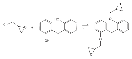 reaction of epichlorohydrin with a bisphenol-F isomer