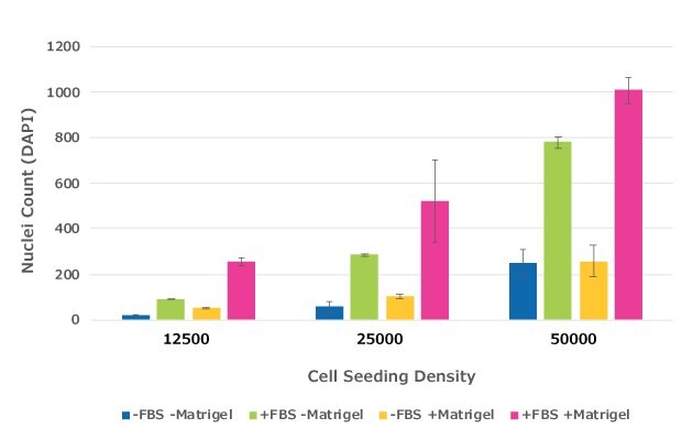 Quantification of migrated cells in cell culture inserts