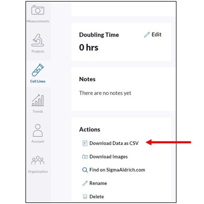 Downloading data from the Millicell® DCI Digital Cell Imager