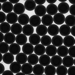 Transmission electron microscopy (TEM) image of 470 nm PS-particles (reproduced with permission of Microparticles GmbH) Transmission electron microscopy (TEM) image of 470 nm PS-particles (reproduced with permission of Microparticles GmbH)