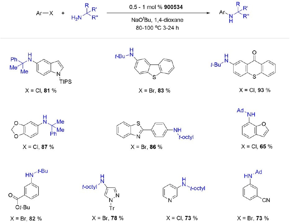 Microsoft Word - G3 and G4 Buchwald Precatalysts_TS1 (tBu)PhCPhos Pd G3 catalyzed arylation of hindered primary amines