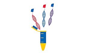 A graphic showing the first stage of setting up a DNA-encoded library called  Screen, with all compounds attached to a unique DNA barcode put into a single vial.