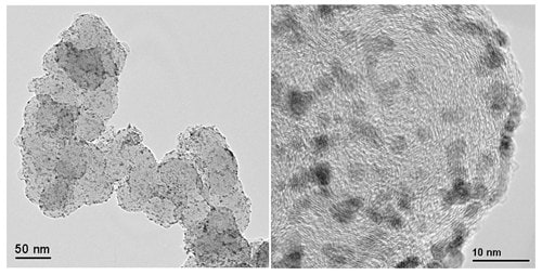 Representative TEM images of Pt/C catalysts