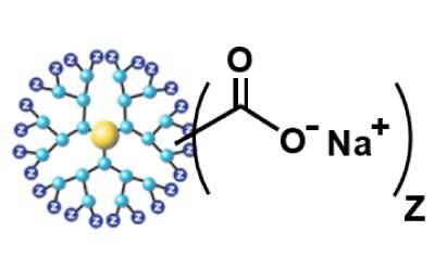 Sodium Carboxylate (COONa)<br>(Anionic Dendrimer)