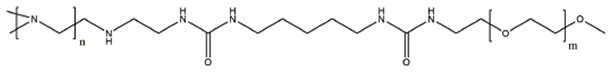 Example structure of a PEI modification with PEG