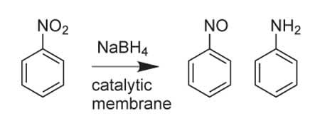 Reduction of nitrobenzene to nitrosobenzene and aniline. Reduction of nitrobenzene to nitrosobenzene and aniline