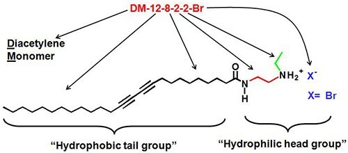 LIG Sciences' nomenclature for their diacetylene monomers is based on the number of carbons in each section