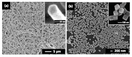 Silver nanostructures synthesized by the modified polyol process.