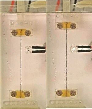 Drawable Carbon Nanotube Array for High-Performance Artificial Muscles and Energy Harvester An LED light in the external circuit lit up by stretching a coiled CNT yarn inside an electrolyte, boosting the voltage