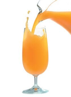 Media Fills Test for Beverages Glas with orange juice